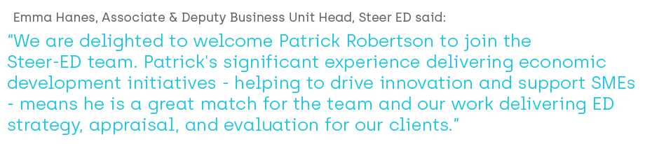 Patrick Robertson joins Steer ED as Principal Consultant