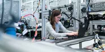 Female engineer working
