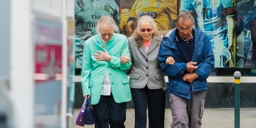 A group of elderly people out together